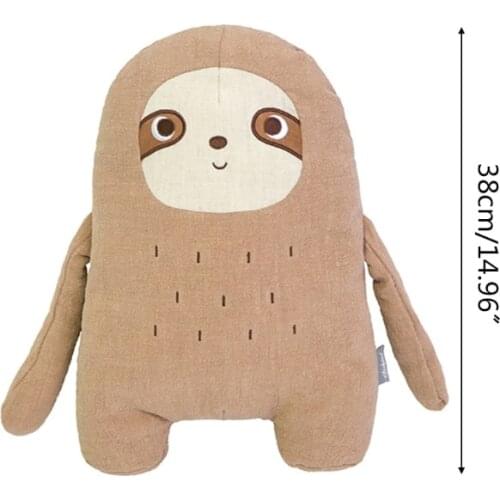 38cm Natural Ramie Giraffe Penguin Sloth Owl Rabbit Rhinoceros Bear Cute Plush Kawaii Stuff Stuffing Pillow Kids Toy Toys GXMB