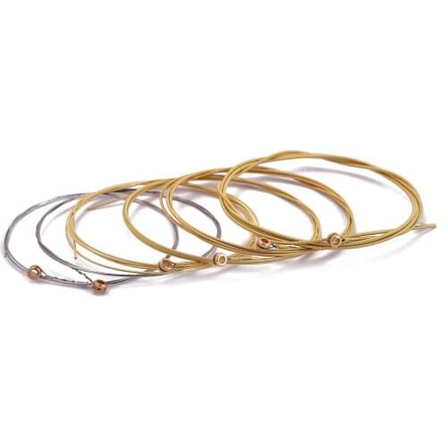 6 Pieces Copper Steel Material Guitar Strings Set Replacement Accessory