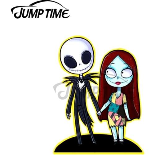 Jump Time 13 x 8.6cm For Nightmare Before Christmas LIVE LIKE JACK AND SALLY Car Stickers Waterproof DIY Decals Car Accessories