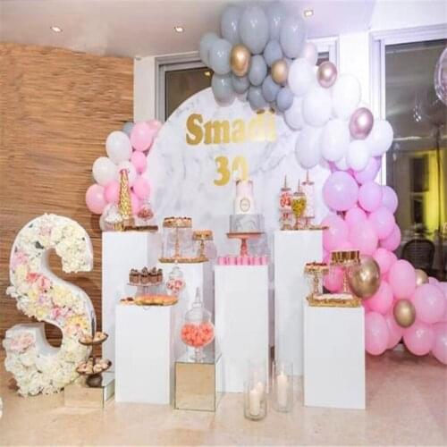 White round table arch wedding standing birthday party baby shower decoration big arch background decorative flower stand weddin