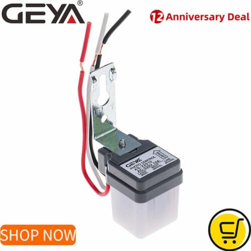 GEYA Automatic On Off Photocell Street Light Switch AC220V 50-60Hz 10A Photoelectric Switch Smart Control