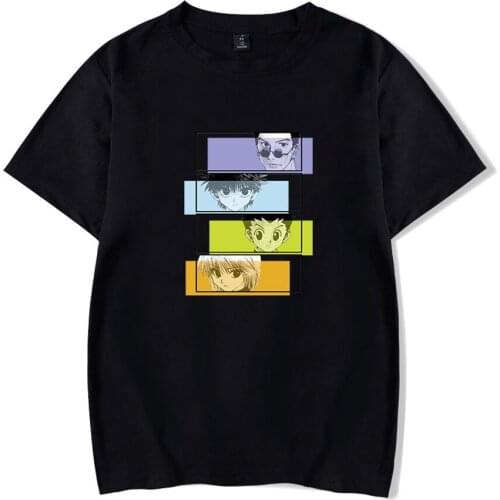 Hunter X Hunter T Shirt Tops Kawaii HxH Men Women Tshirt Killua Zoldyck Tops Crew Neck Loose Anime Manga Tee Clothes