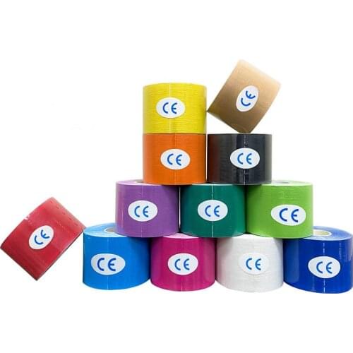 Kinesiology Tape 5m Athletic Recovery Elastic Tape Kneepad Muscle Pain Relief Knee Pads Support for Gym Fitness Bandage