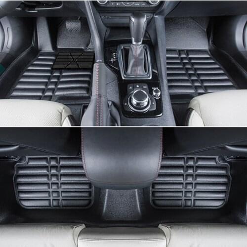 Leather car floor mats for mazda 3 axela 2013 2014 2015 2016 2017 2018 2019 carpet interior rug accessories bm