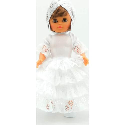 Doll 35 cm white Obatala Orisha Yoruba. Obatala Altar Santo Iyawo Santería. New. Made in Spain by Folk crafts