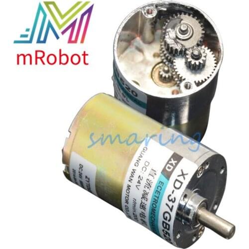 Miniature Brush DC Motor 12V Low Speed Motor 24V Speed Motor Slow Gear Reduction Motor Childrens Toy Robot Smart Car Motor