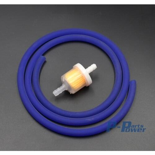Motorcycle Petrol Hose Fuel Line + inline fuel filter ATV Quad Dirt PIT PTO Bike BLUE NEW