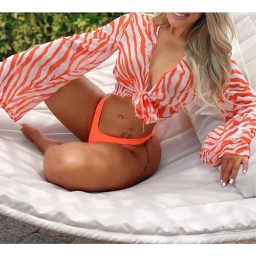 2020 New Sexy Padded Brazilian Bikini Women Swimwear Female Swimsuit Three-pieces Bikini set Bather Bathing Suit Swim Lady