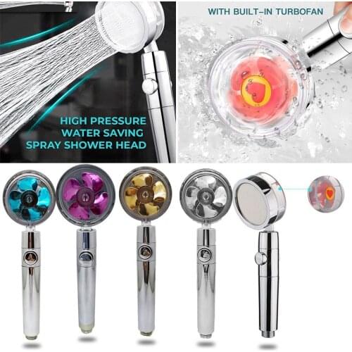 2021 New Bath Shower Head High Turbo Pressure Handheld Plating Home Bathroom Wall Mounted Waterfall Shower Faucet Hot Sale