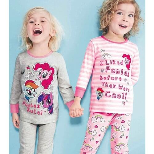 New Spring Baby Girls Pajamas Sets,Autumn Long Sleeve Sleepwear Cotton Kids Pajamas Sets Fall Children Clothes Sets 1-6 yrs