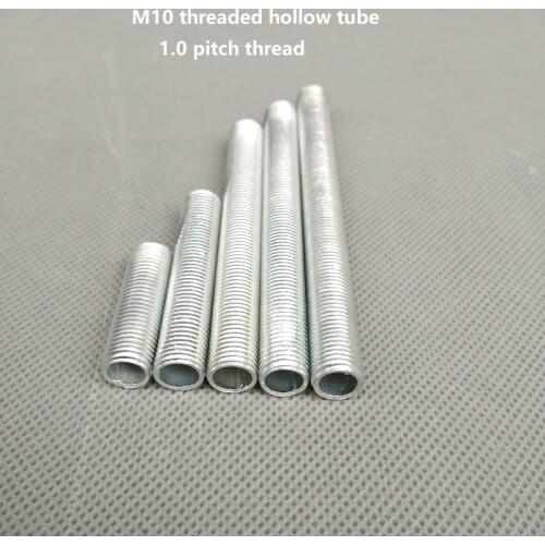 300-1000mm metric m10 whole threaded hollow tube threaded rod hollow tube DIY Lighting Accessories free shipping