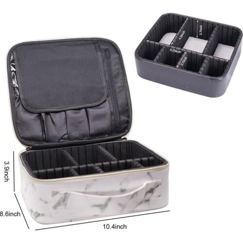 Portable Cosmetic Bag Women Travel Make Up Bag Marble Waterproof Makeup Organizer Large Capacity Travel Kits