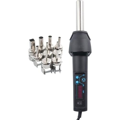 Fast 650W LCD adjustable electronic hot air gun desoldering station IC SMD BGA + nozzle 650W