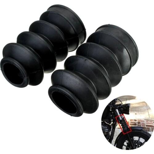 Autoleader 2Pcs rubber motorcycle fork Dust Cover Gaiters Gators Boots for Harley Sportster Dyna FX XL 883 Accessories