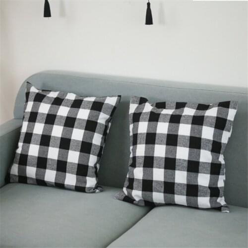 Christmas Red Black Plaid Pillowcase Christmas Decoration for Home Christmas Pillow Cover 2021 Navidad 2022 New Year Kerst Natal
