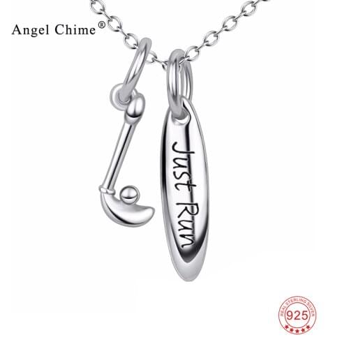 925 Sterling Silver Sport Style Golf Ball Brassie Rugby Pendants Necklaces Health Fitness Sports Jewelry