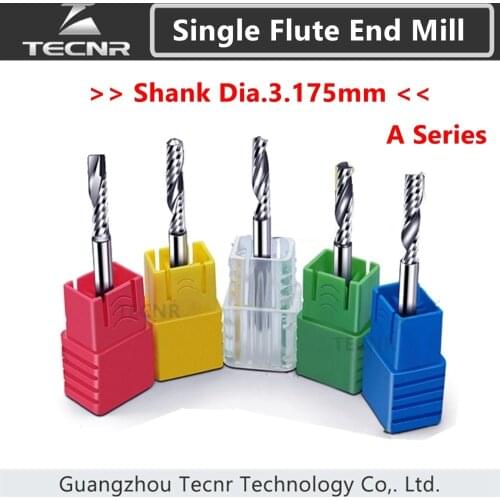A series shank diameter 3.175mm single Flute Spiral Bit end mill for acrylic,wood etc