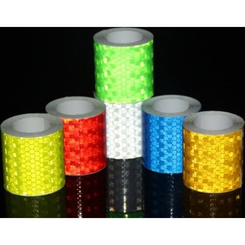 300cm*5cm Safety Mark Warning Reminder Tape Reflective Strip Solid Color Sticker For Bicycle Motorcycle Auto Decor Car Styling