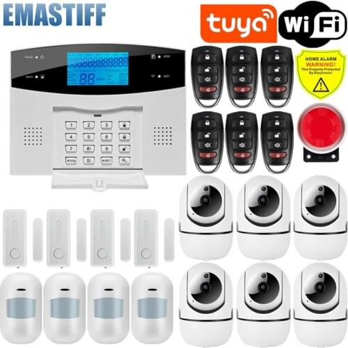 Tuya Smart WiFi GSM Home Security Alarm System 433MHz Wireless Burglar Alarm Kit Works With Alexa Google APP Remote Control