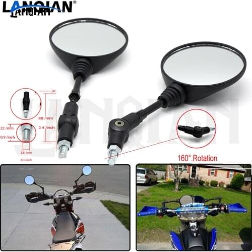Universal Motorcycle Mirrors Rearview blind sport Mirrors For Cafe Racer Scooter Sports Motorbike Accessories CNC Side Mirrors