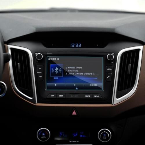 Tempered Steel Car GPS Navigation Screen Protective Film For Hyundai Creta IX25 2015 2016 2017 2018 2019 LCD Screen Car Sticker