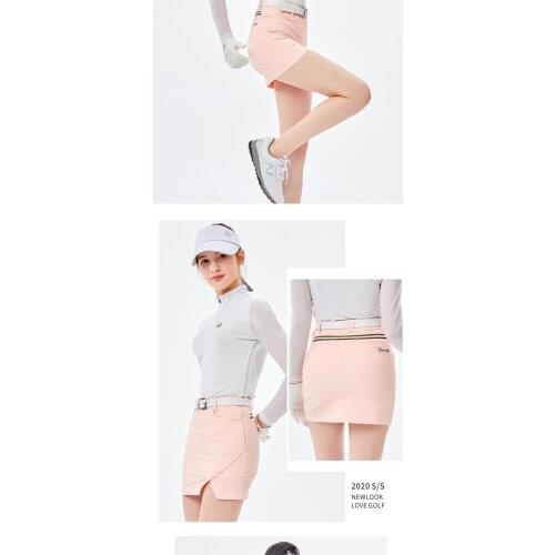 Golf female suit summer sunscreen ice silk golf outdoor ball clothing anti-glare female skirt