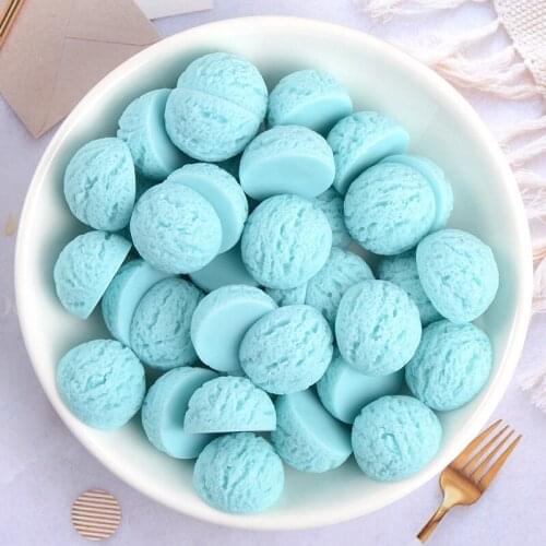 1pcs/lot resin flat back blue scoops of ice cream 19mm Cabochons Scrapbooking Hair Bow Center DIY Christmas decration