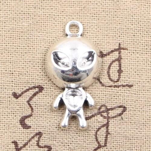 10pcs Charms Alien Et 31x15mm Antique Silver Color Plated Pendants Making DIY Handmade Tibetan Silver Color Jewelry