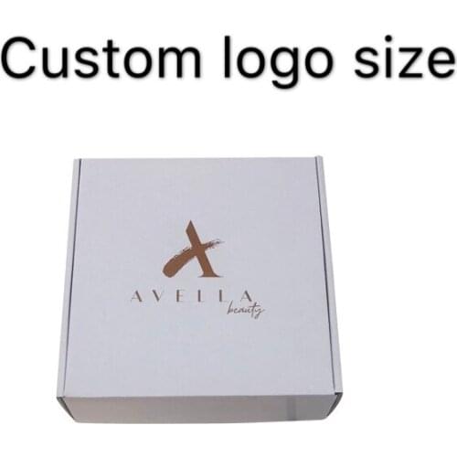 1000pcs paper box Custom size Logo printing corrugated cardboard packaging shipping mail boxes clothing