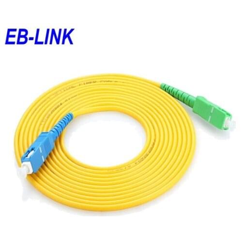 15Meters SC/APC-SC/PC,3.0mm,Singlemode 9/125,Simplex,Optical Fiber Patch Cord Cable,SC to SC