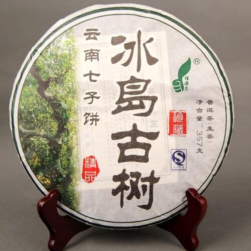 2011 Iceland Ancient Tree cha re Material Sheng Puer Chinese Tea Yunnan Raw Puer Chinese Tea 357g