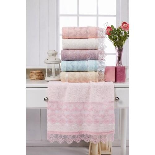 50x90 Laced Ruched in a PALLET Towel MADE IN TURKİYE