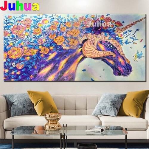 Diamond Painting Fantasy Unicorn Full Diamond Embroidery Pattern Rhinestones Cross Stitch Needlework DIY Mosaic Horse large