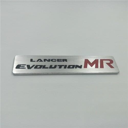 Aluminum Metal Car-styling For Mitsubishi Lancer Evolution X MR Emblem Badge Logo Decal Sticker