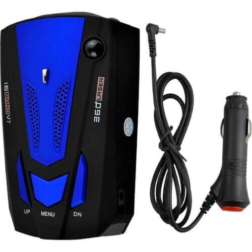 2020 Car Radar Detector V7 Cobra 16 Band 360 Car Anti-Police GPS Camera Laser Radar Detector Voice Alert Speed Control Detector