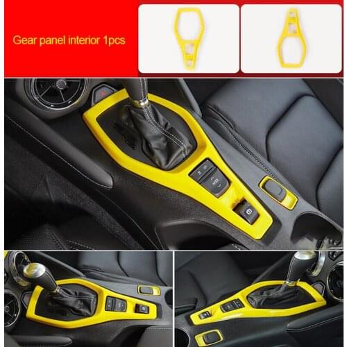 For Chevrolet Camaro Bumblebee 2017-2020 chrome yellow color Gear panel interior 1pc