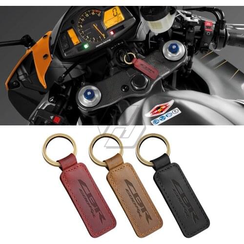 For Honda CBR600RR CBR 600RR Motorcycle Keychain Cowhide Key Ring