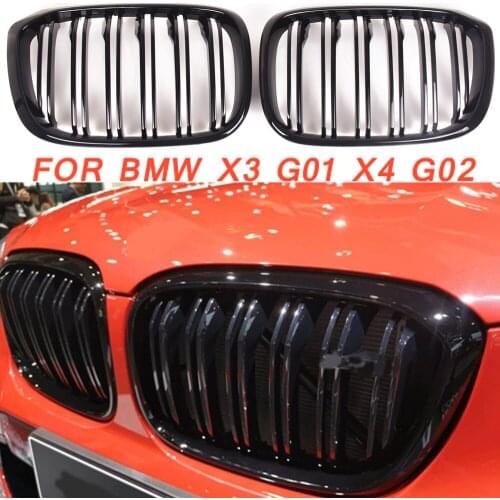 Gloss black Front Kidney Grille Slat Style Grill for For BMW X3 G01 X4 G02 for BMW x3 25i 28i for BMW X4 25I 30I