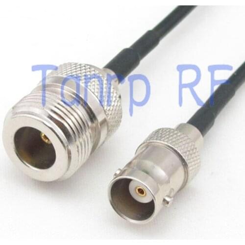 50CM Pigtail coaxial jumper cable RG174 extension cord 20in BNC female jack to N female RF connector adapter