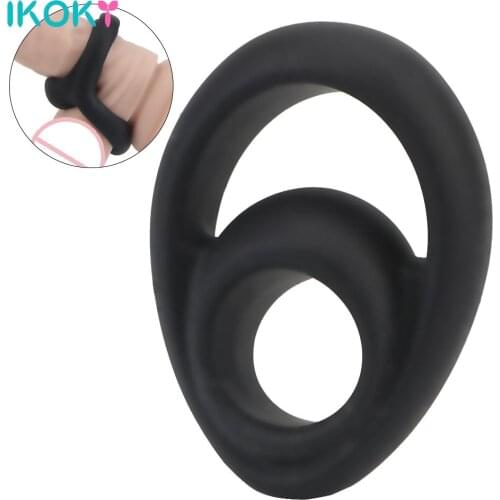 Delay Ejaculation Penis Ring for Men Sex Toy for Couple Dual Ring Cock Ring Reusable Penis Enlargement