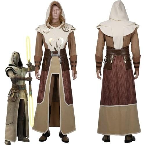 The Clone Wars Jedi Temple Guard Cosplay Costume Replica Jedi Robe Cloak Uniform Outfits Jedi Costume For Adult