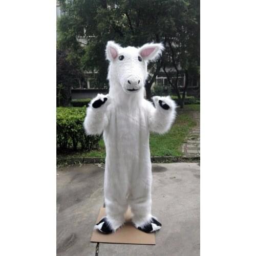 White Horse Mascot Costume Suit Cosplay Party Game Dress Outfit Christmas Adults Apparel Cartoon Character Birthday Clothes Gift