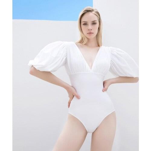 Swimsuit Girl Monokini Swimsuits Closed Tankini Push Up Bikini Womens One Piece Swim Suit Pool One-Piece Fund 2022 Pure Color