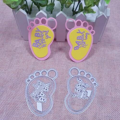 Lovely Baby Foot Metal Cutting Die Stencil Template for DIY Embossing Paper Photo Album Card Making Craft Dies Scrapbooking New