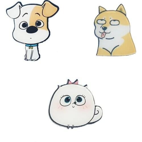 Cartoon Acrylic Animal Brooches-The Cute And Beautiful Dog Brooch Pins, As A Gift For Friends For Halloween And Christmas