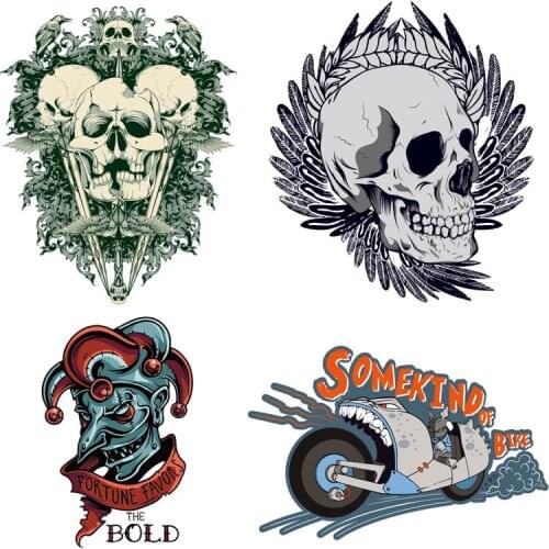 ZOTOONE Skull eagle stickers for iron transfer clothes DIY accessory t-shirt dresses washable heat transfer applique H