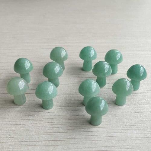 New fashion natural gree aventurine Leaf Mushroom shape no hole pendants for jewelry making 12pcs/lot Wholesale free shipping
