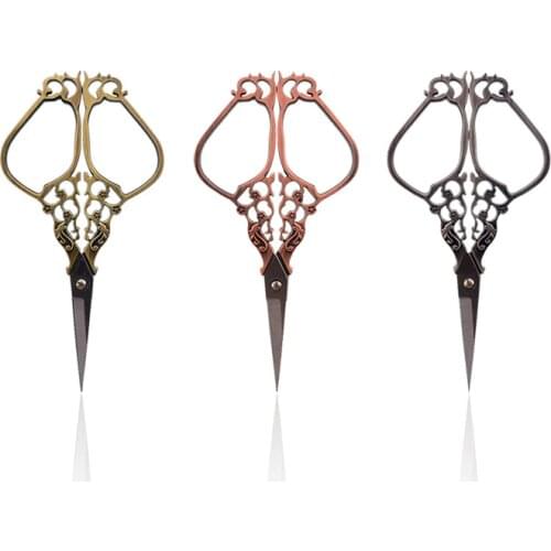 1Pcs Retro Stainless Steel Sewing Scissors Vintage Embroidery Scissors Tailor Scissor Styling Thread Scissor Yarn Shears