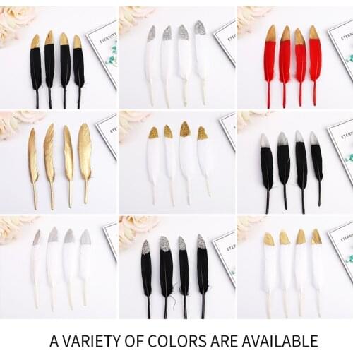 Wholesale 4-6inch Gold Color Goose Feathers wedding Decoration Accessories Plumes DIY feathers for crafts Carnaval Accessoires