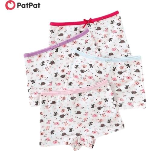 PatPat New Arrival 4-Pack Baby Toddler Girl Cutie Elephant Pattern Pantie Sets For Girls Childrens Clothing